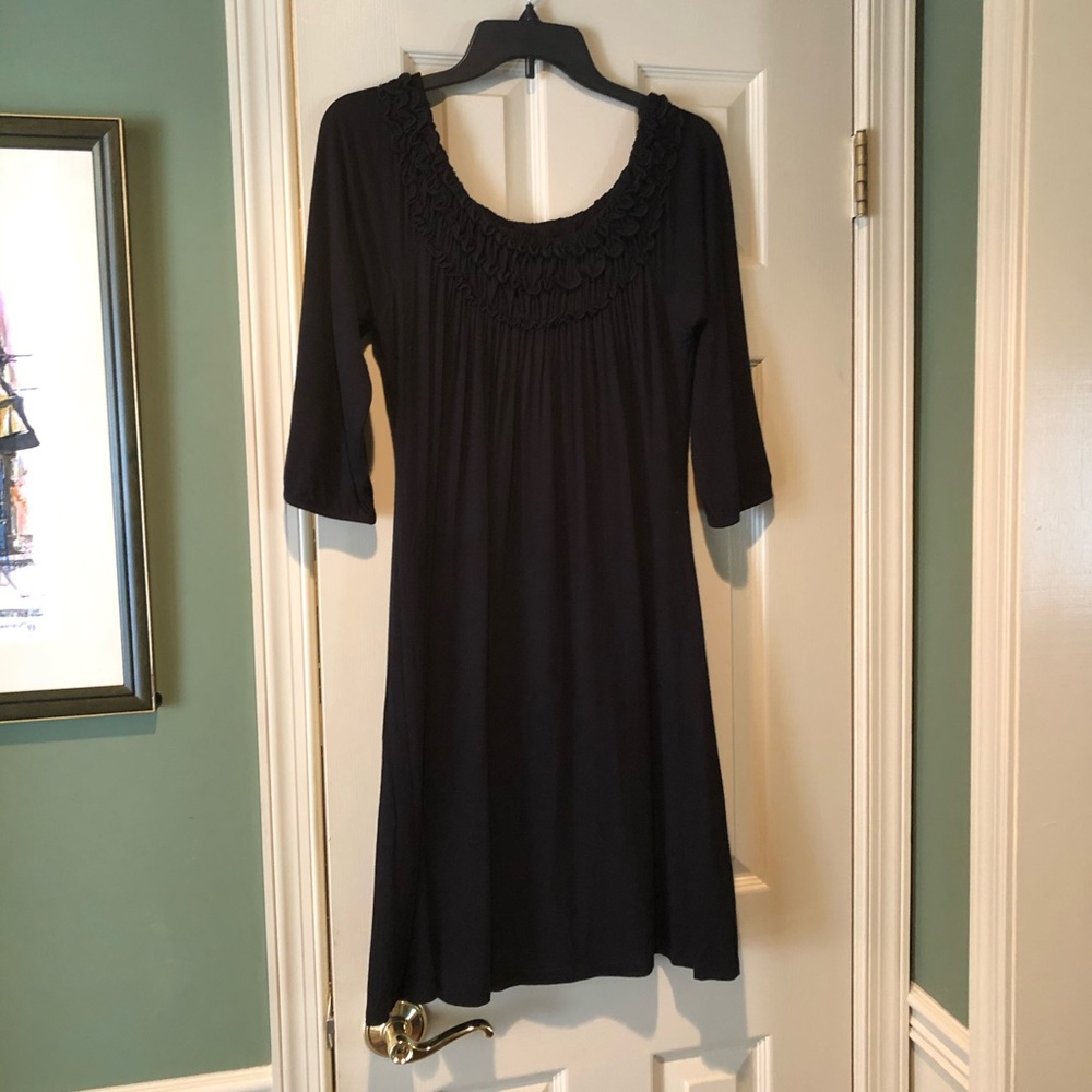 Bailey 44 Dress With Ruffle Detail Front and Back